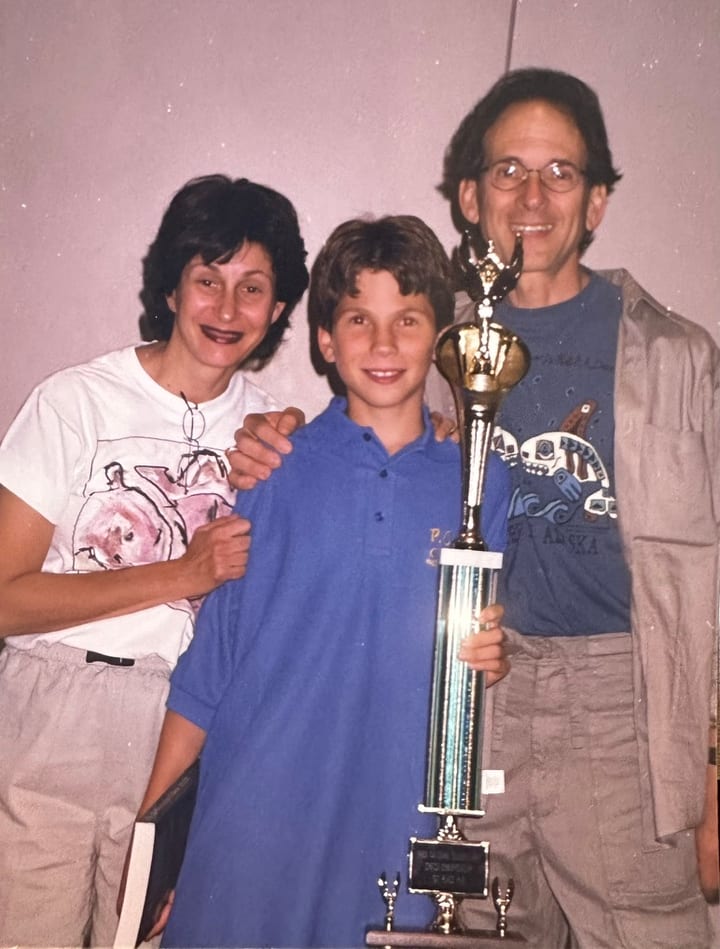 Family portrait with a trophy